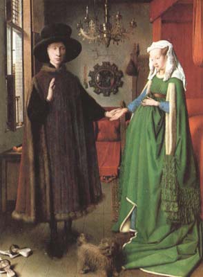 Jan Arnolfini and his Wife,Jeanne Cenami (df01)